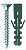 Дюбель ЗУБР полипропиленовый распорный 5,0x25мм с оцинкованным шурупом PZ, 3,0х25мм, ТФ7, 50шт