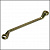 Ключ накидной 17х19мм изогнутый фасфатированный STAYER, "ТЕХНО"  