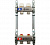 Блок коллекторный с ручными регулировочными клапанами 1' х 2 выходов 3/4' НР евроконус (SMS 0922 000