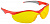 Очки ЗУБР "МАСТЕР" защитные, желтые, поликарбонатная монолинза с мягкими двухкомпонентными дужками